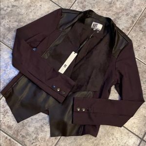 Kut from the Kloth Draped Faux Leather Jacket